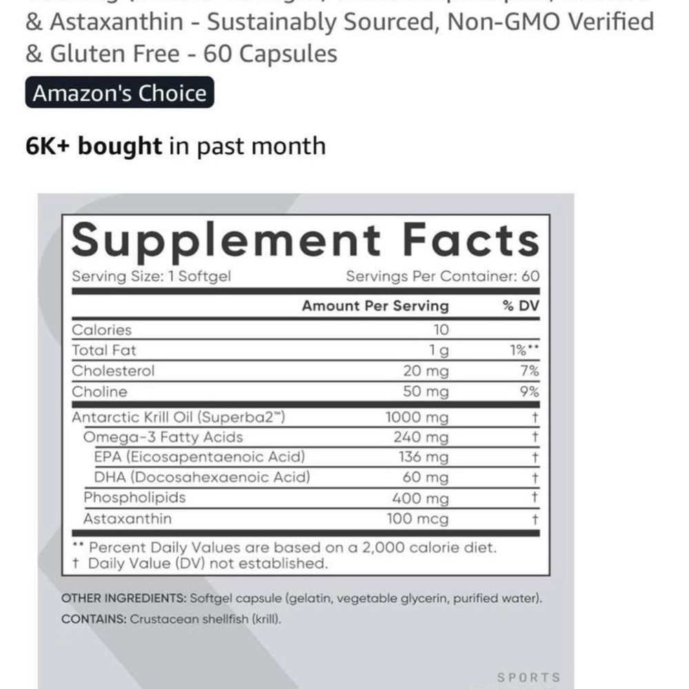 Sports Research Omega-3 Krill Oil - Picture 3 of 3